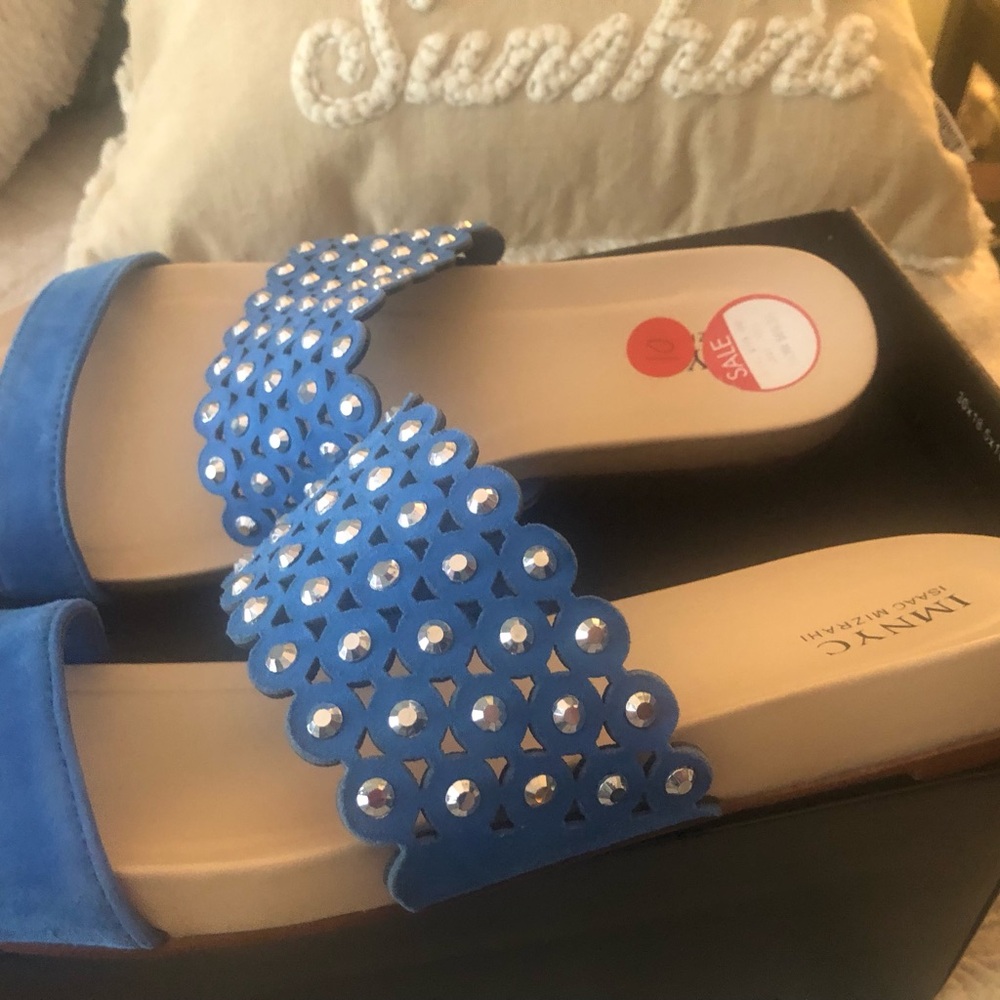 Blue sandals